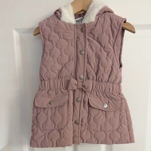 Nicole Miller Light Pink Quilted Vest | Size 5T